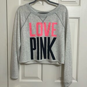 LOVE PINK cropped sweatshirt